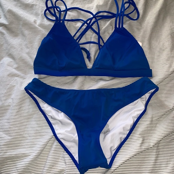 PINK Victoria's Secret Other - Pink Victoria’s Secret Electric Blue Bikini Set